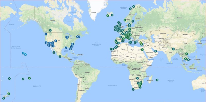 Golftraveller´s world map of Golf